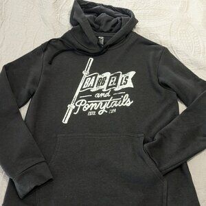 Barbells And Ponytails Retro Logo Hoodie Sweatshirt Sz M NEW